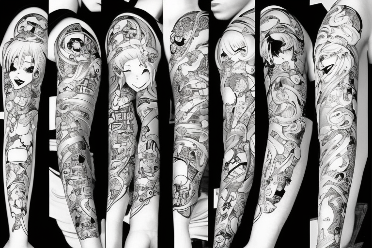 FULL SLEEVE ANIME THEME TATTOO!!! - YouTube