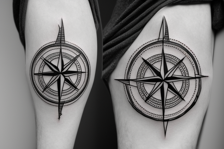 Digital Download Nautical Compass Tattoo Design PNG & SVG - Etsy