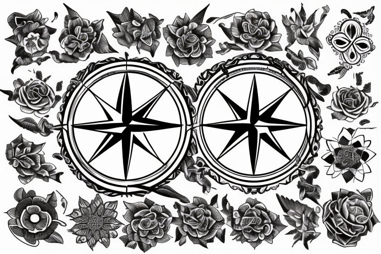 nautical compass tattoo designs