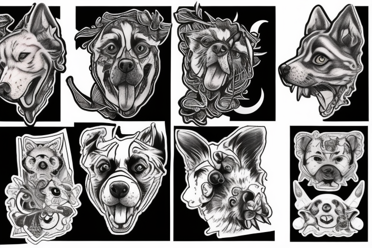 three head dog Cerberus tattoo idea