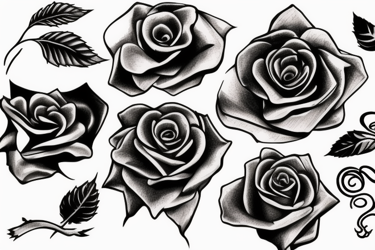 realistic rose tattoos designs