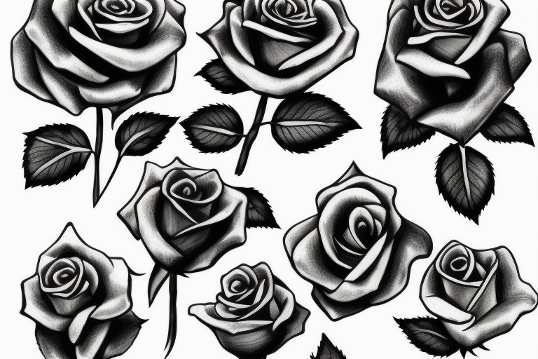 realistic rose tattoos designs