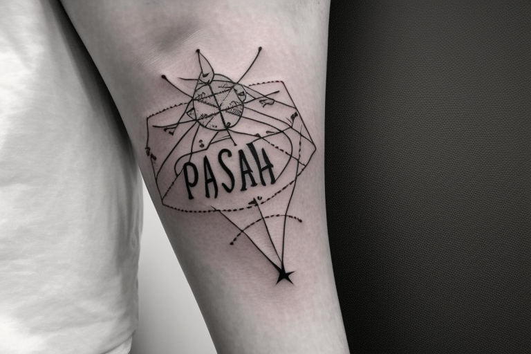 A single needle tattoo with the words 'todo pasa', surrounded by the cassiopeia star constellation tattoo idea