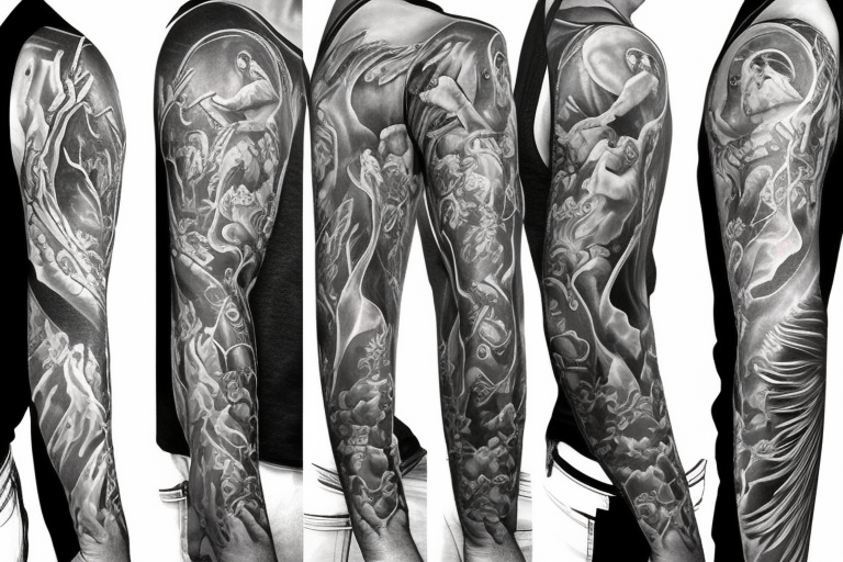 angel sleeve tattoo designs