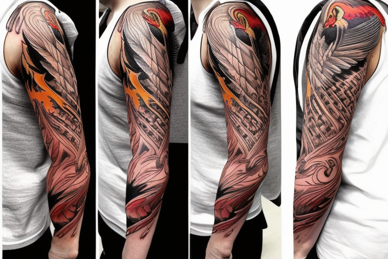 phoenix bird shoulder tattoo tattoo idea