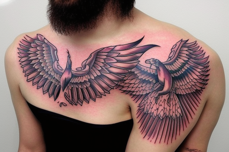 phoenix shoulder tattoo tattoo idea