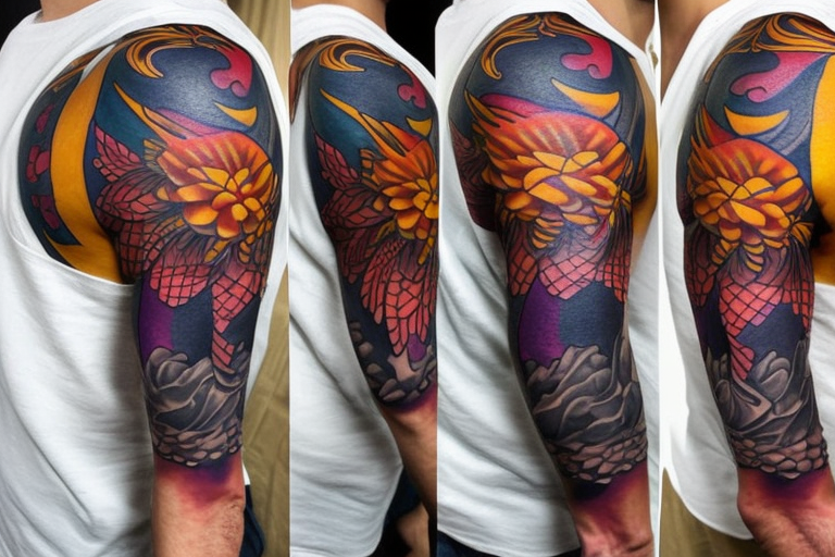 phoenix shoulder tattoo tattoo idea