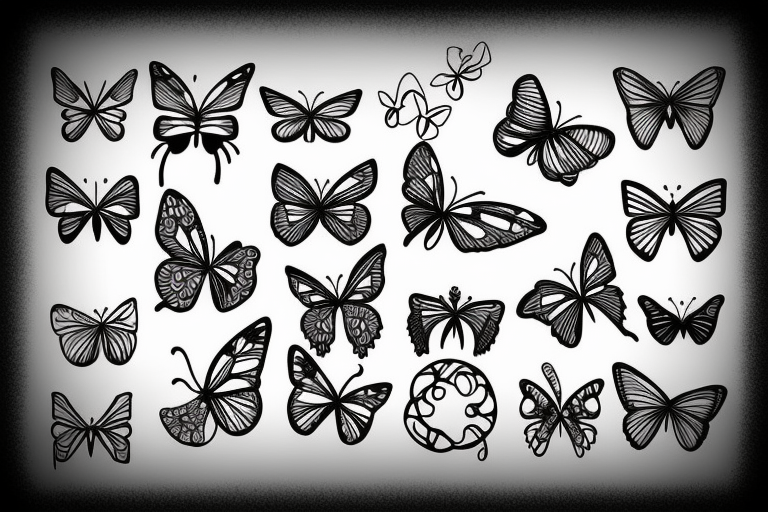 butterfly symmetrical tattoo idea