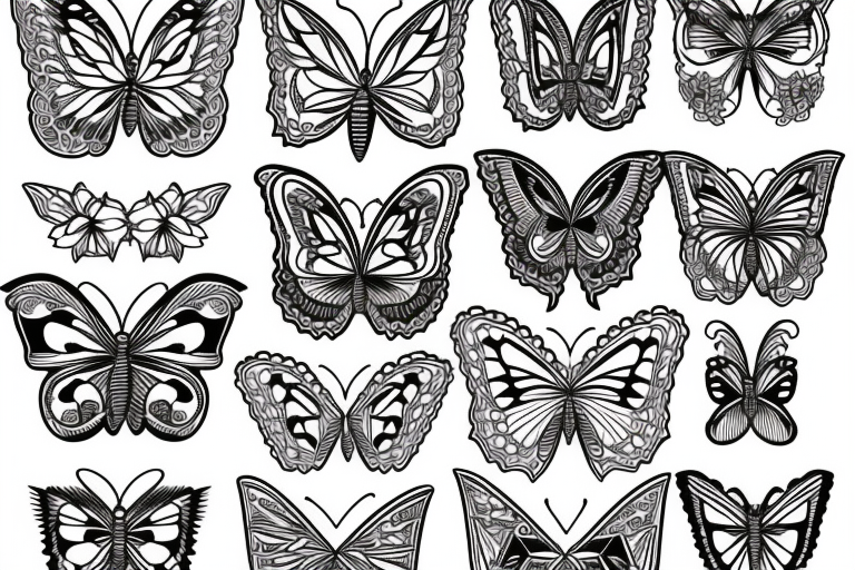 butterfly symmetrical tattoo idea