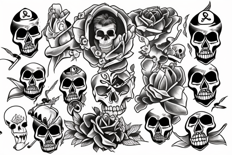 Custom Bone-Chilling Skeleton Tattoo – Ink Parlour