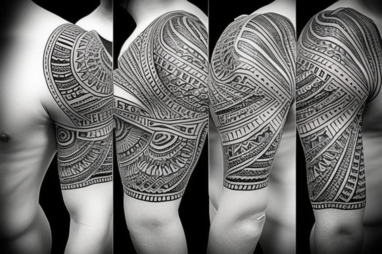 tribal half sleeve tattoo idea