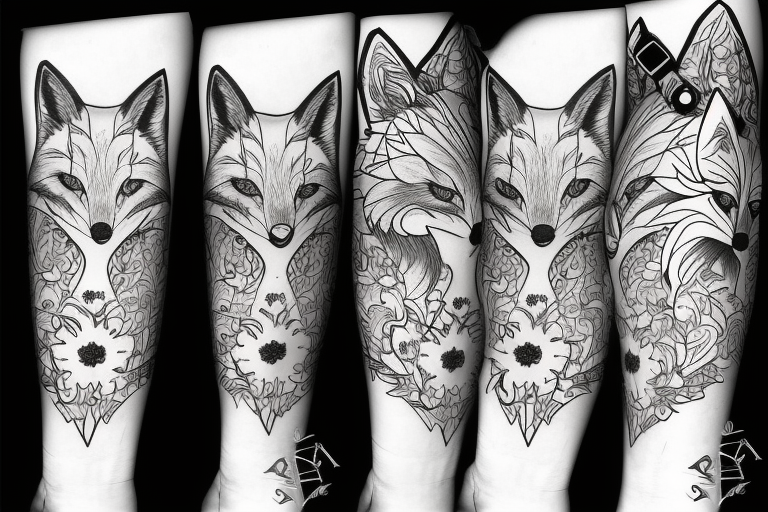 cunning fox tattoo idea