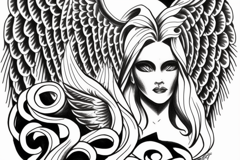 Angel rising to heaven tattoo idea