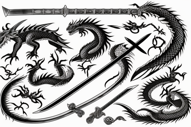 Dragon Style Sword tattoo idea