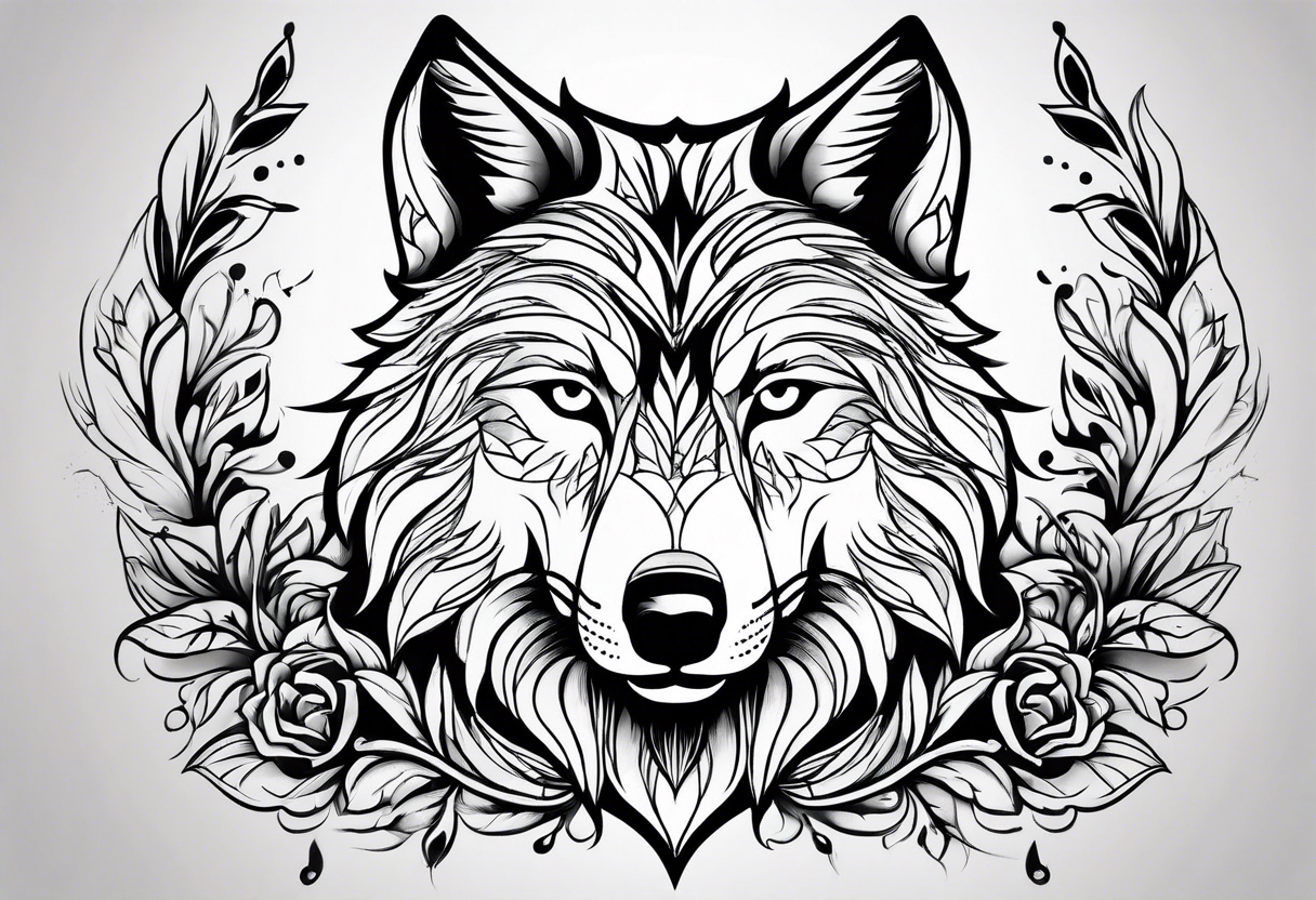 wolf tattoo idea