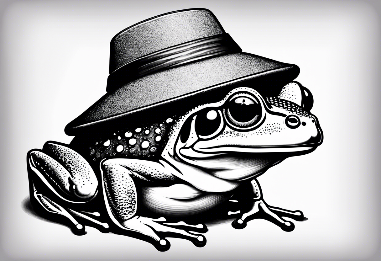 frog with vietnam hat tattoo idea