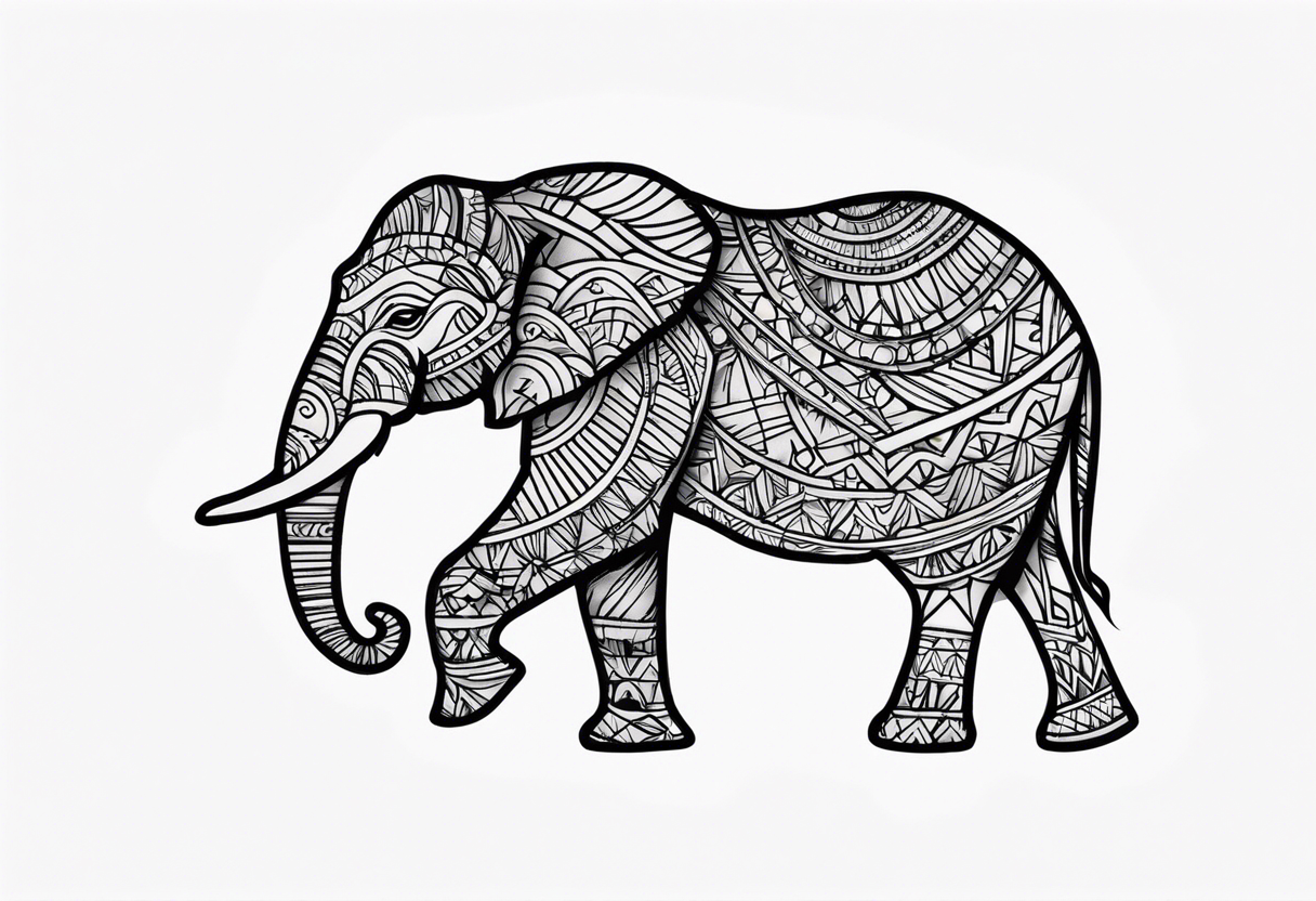 African elephant tattoo idea