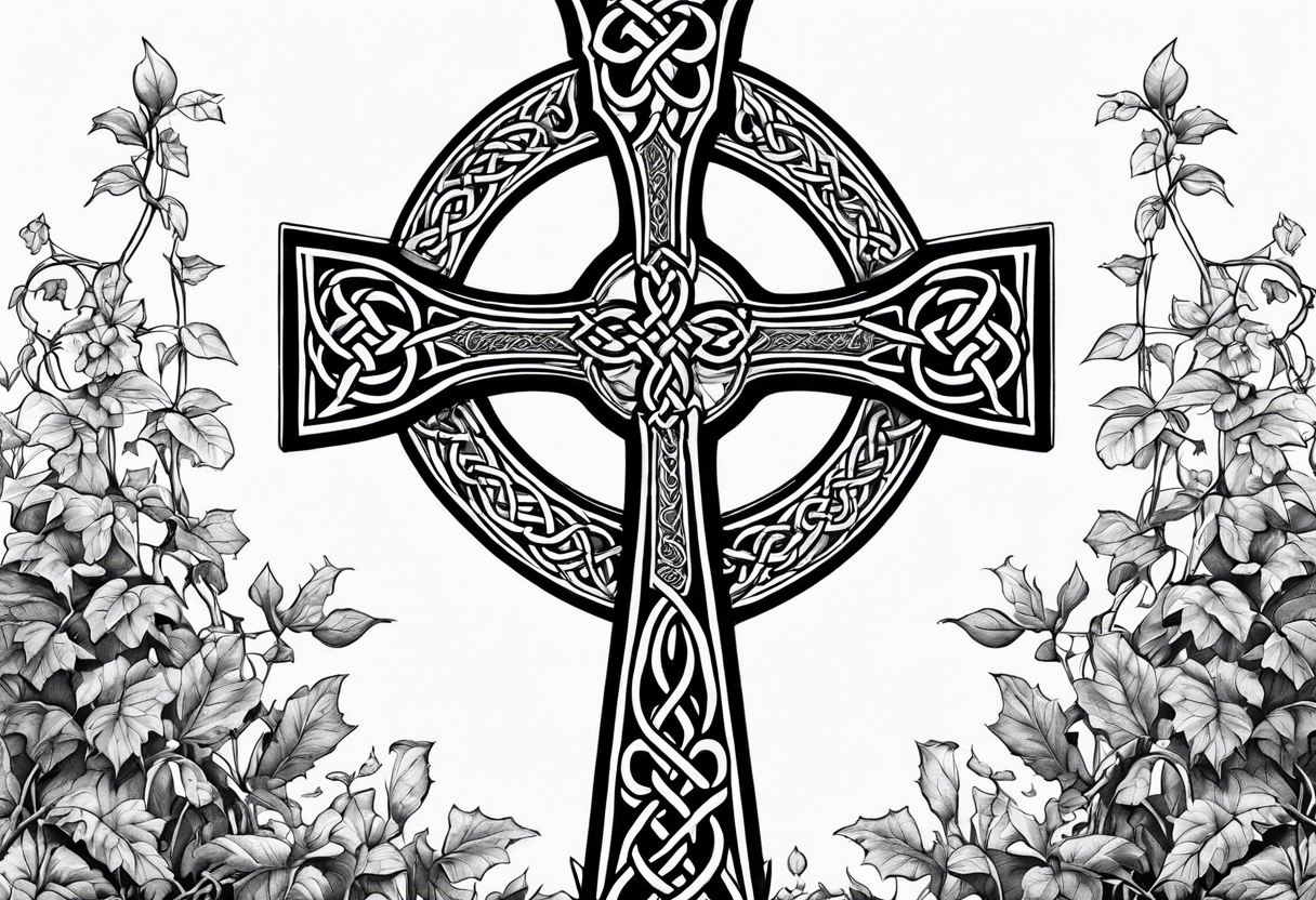 Tattoo uploaded by Ryan Hutchings • Celtic cross with a freehand  background. • Tattoodo