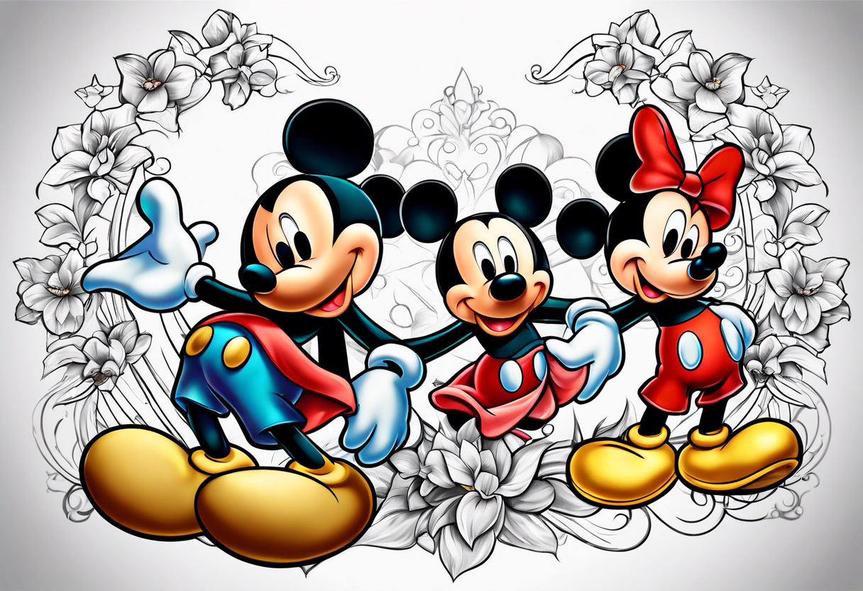 mickey couples tattoo tattoo idea