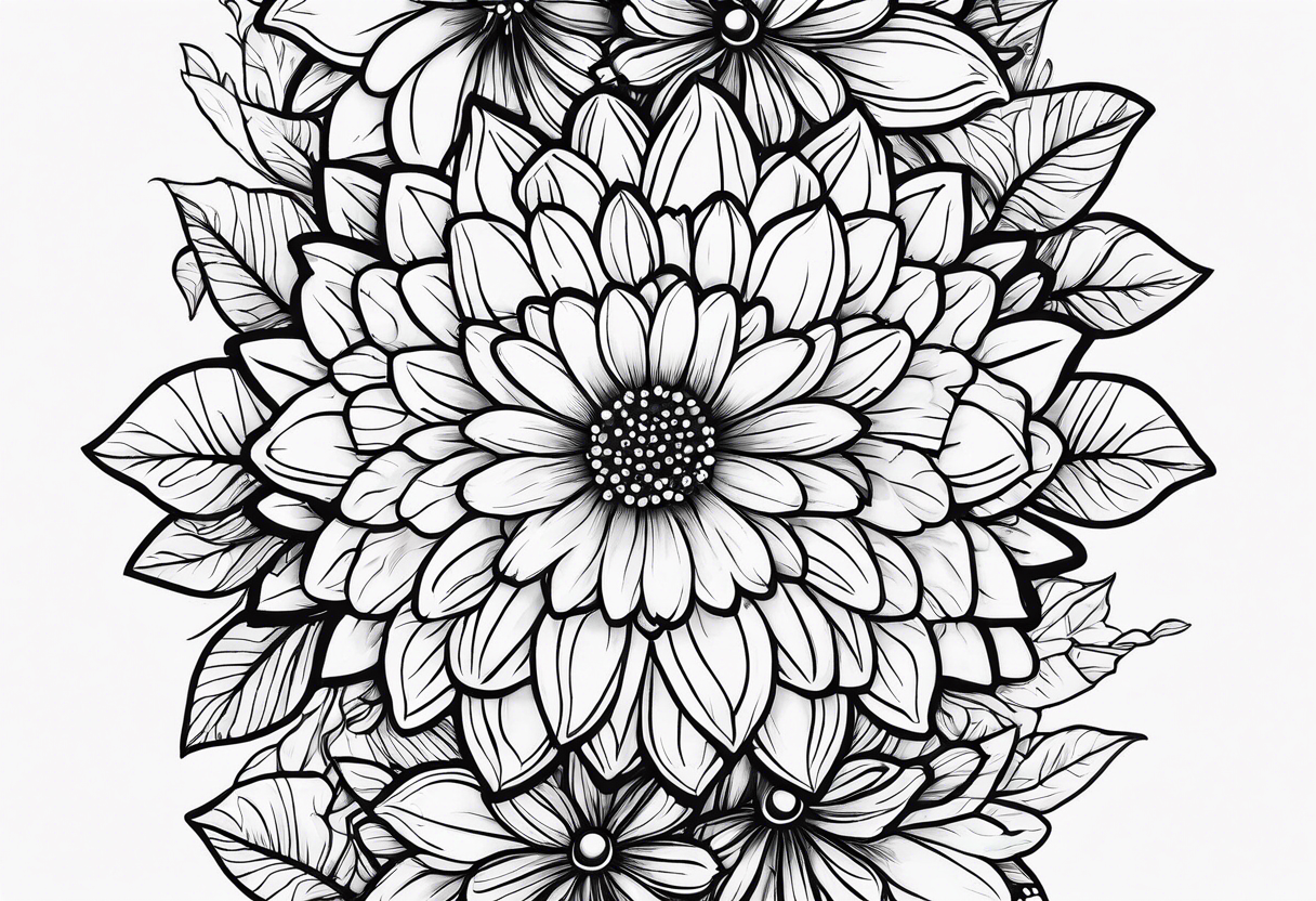 Chamomile doodle tattoo idea