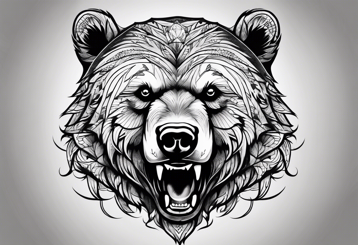 Evil bear tattoo idea