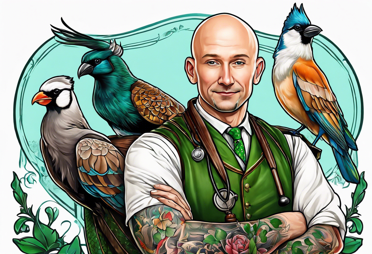 sven is a skinny bald german doctor and he hugs his 400 pound big irish frined jay tattoo idea