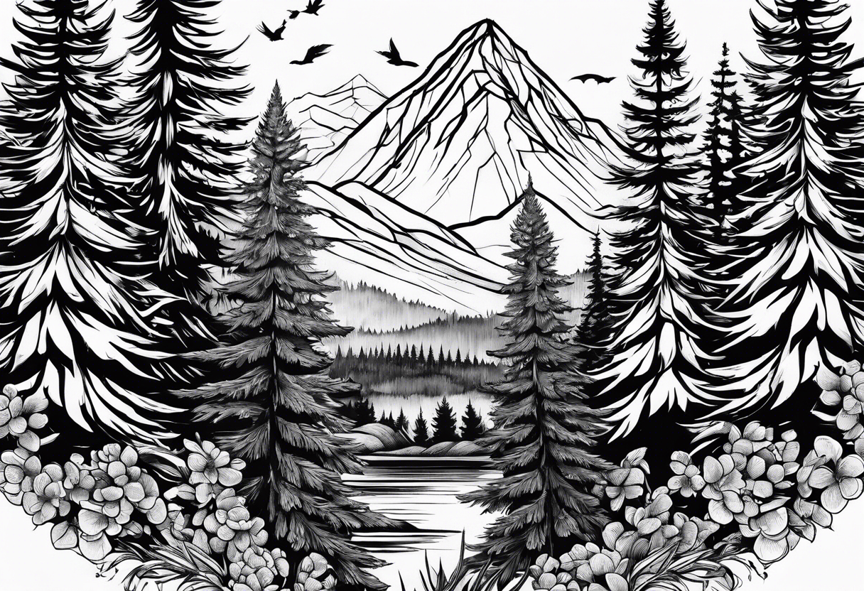 Douglas fir tattoo idea