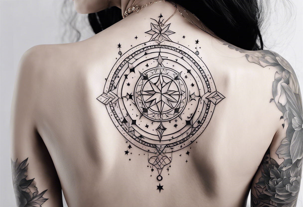 A Lotus Tattoo on a Girl's Back - Black Poison Tattoos