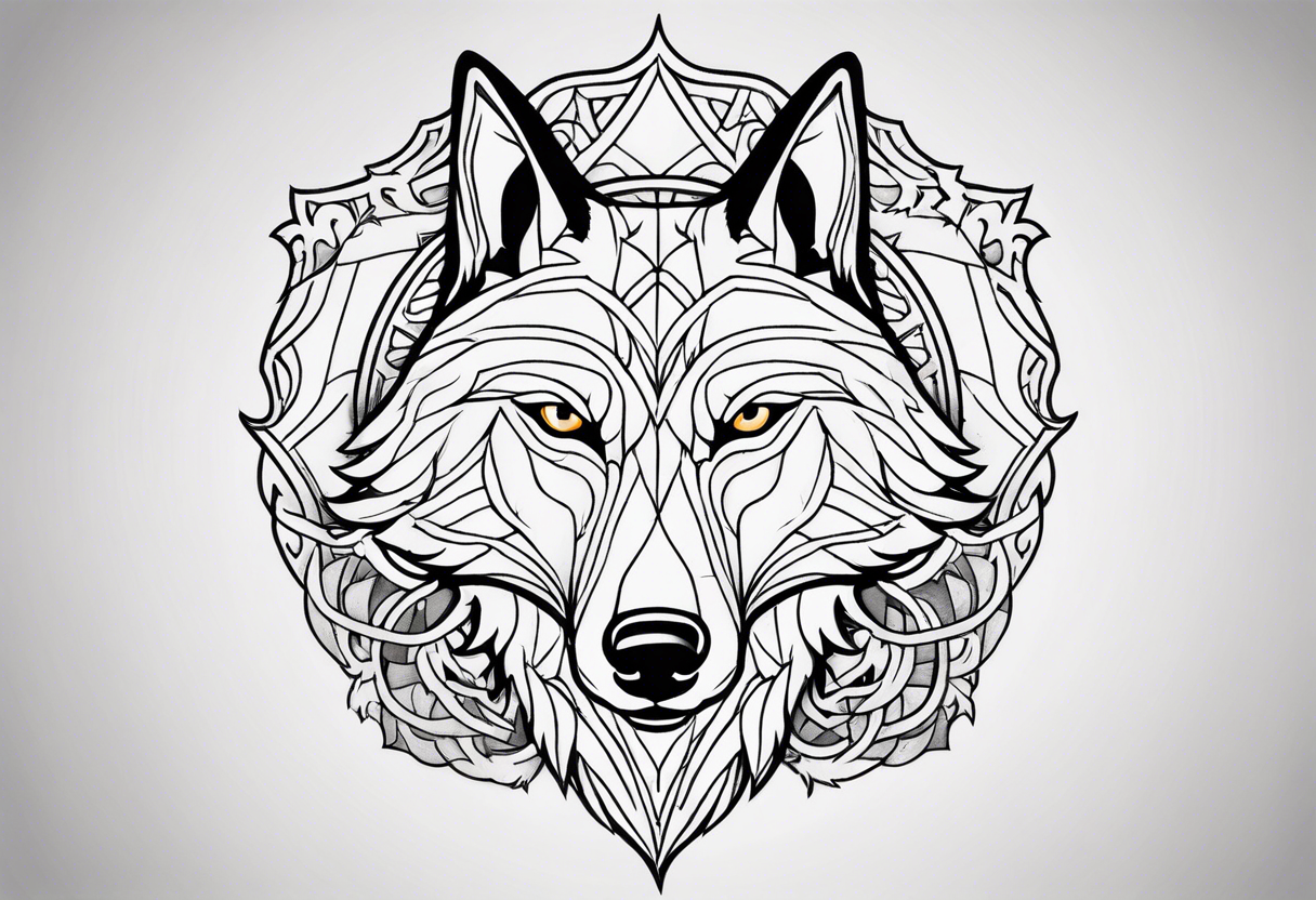 Irish wolf tattoo idea