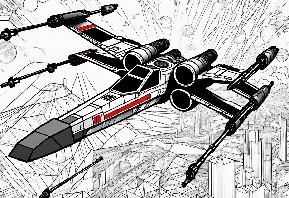 Starwars x wing tattoo tattoo idea