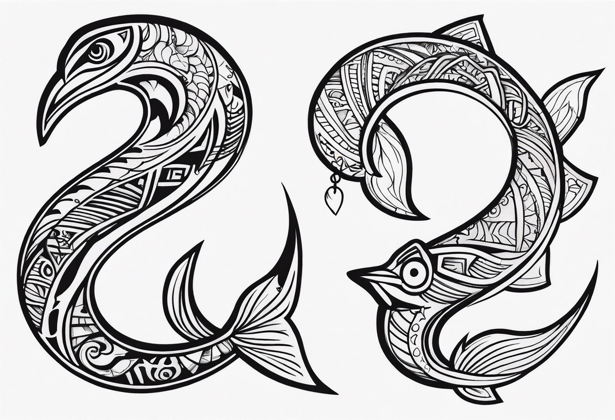 Polynesian fishing hook tattoo tattoo idea