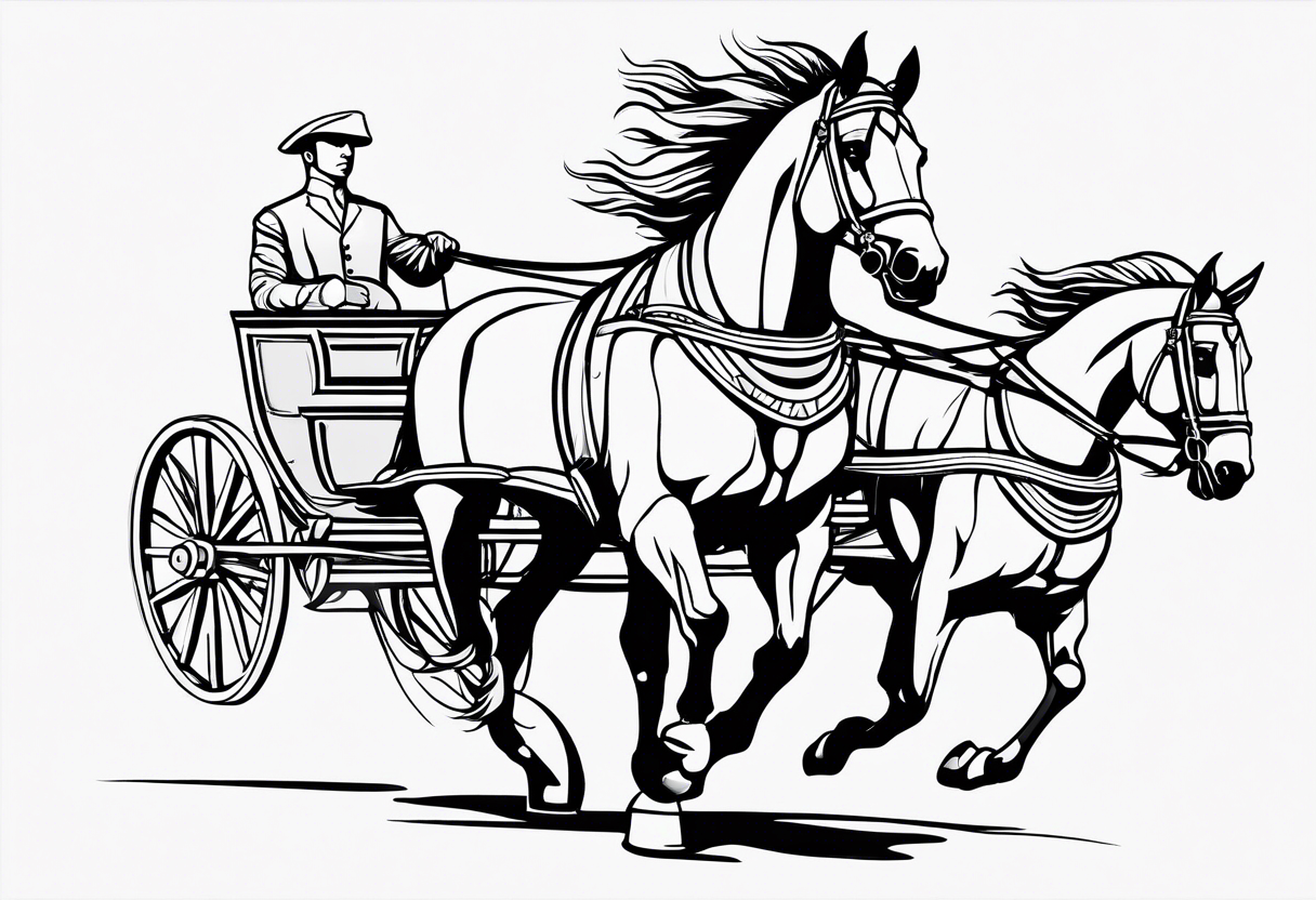 Horse drawn using a single line tattoo idea