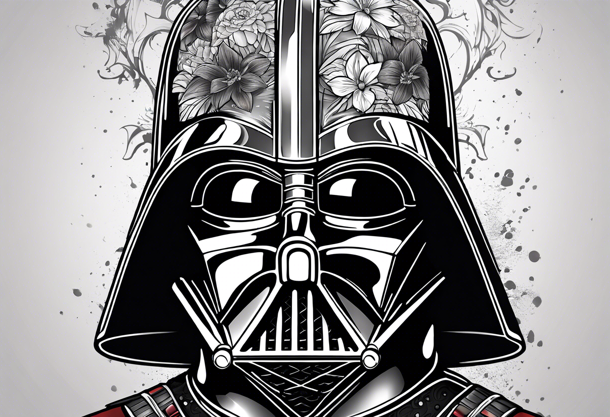 Darth Vader with broken helmet tattoo idea