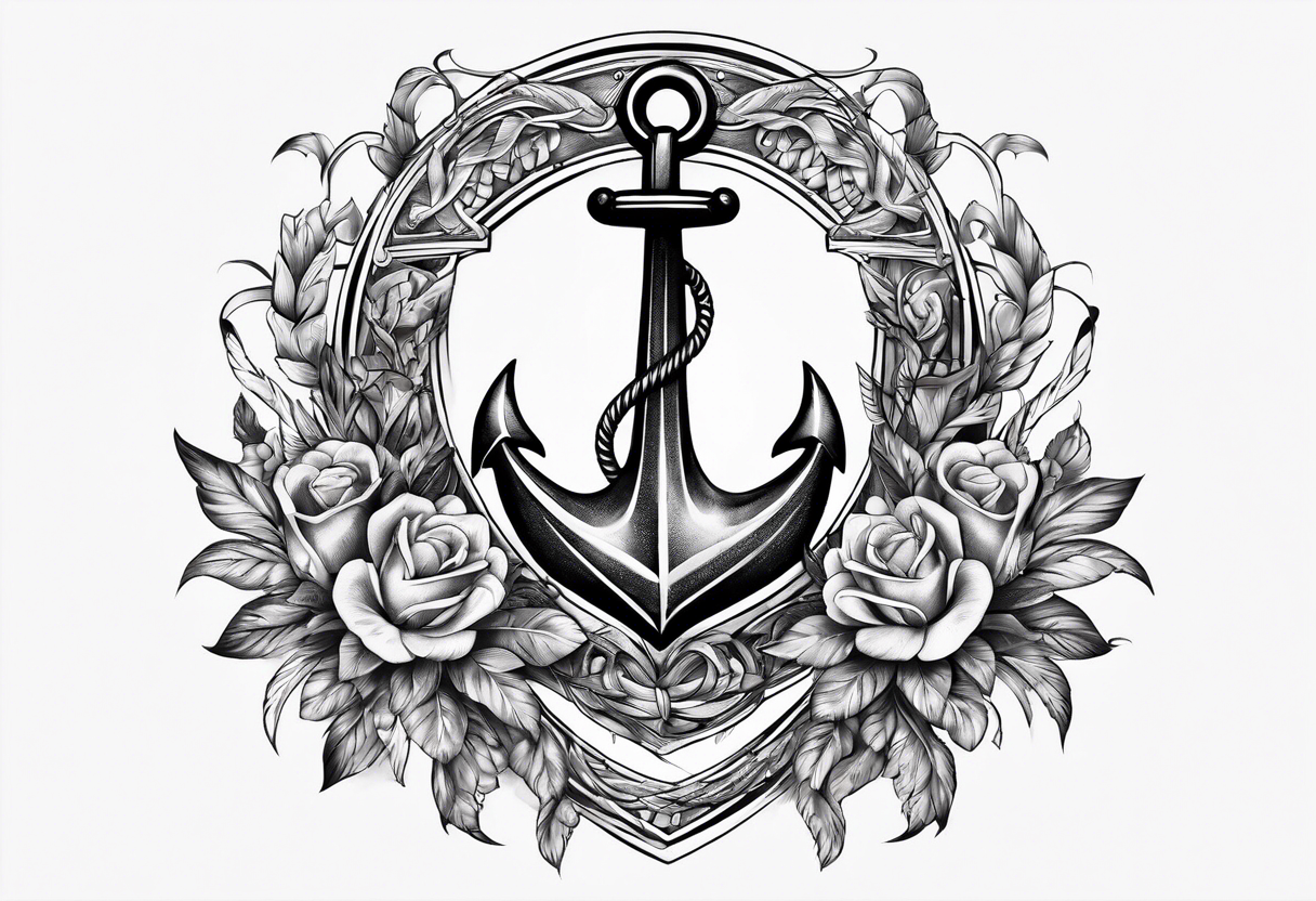 Sailor tattoo of 2 anchors crossed in the middle tattoo idea