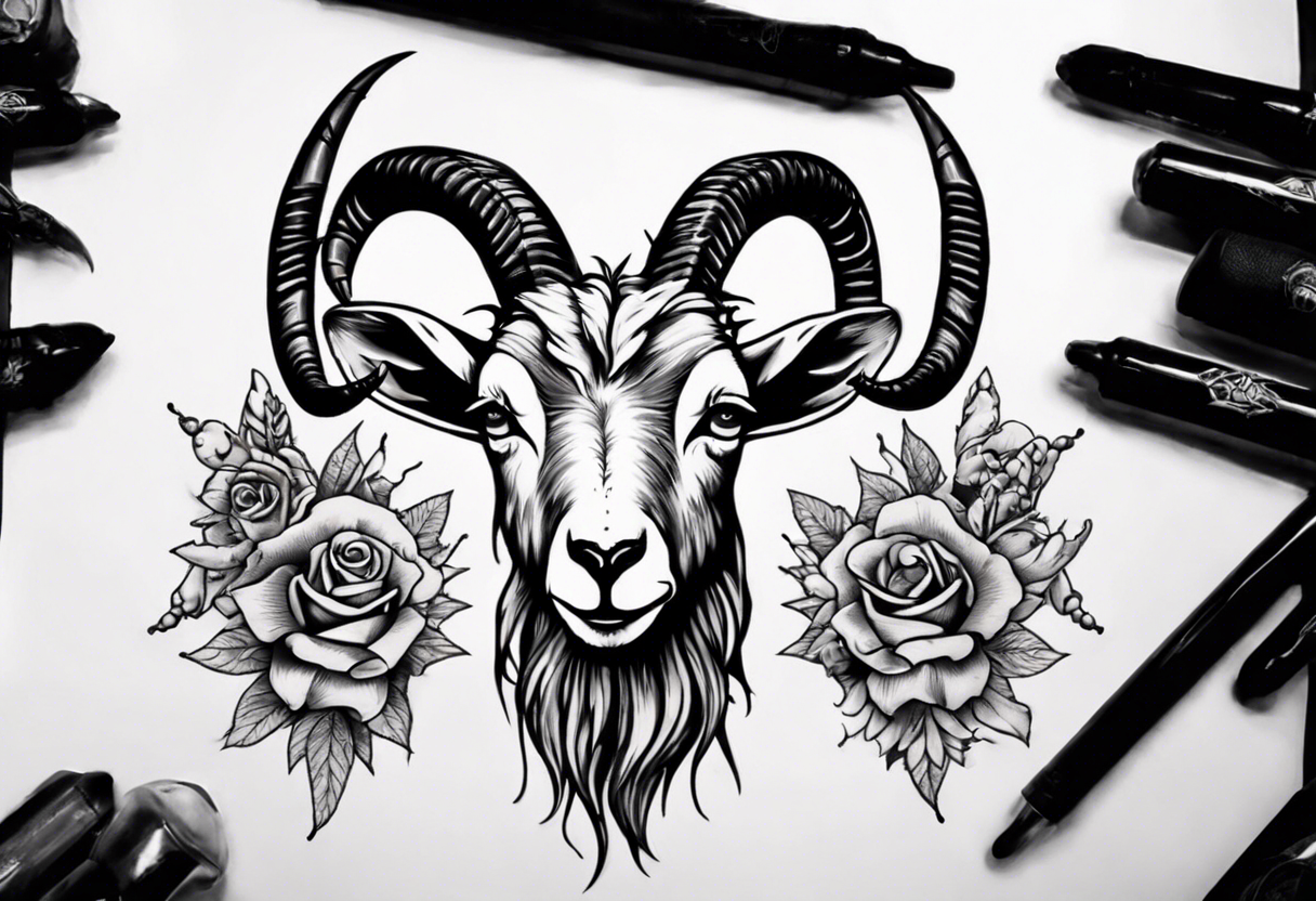 Tattoo uploaded by aicHBee • Black Goat- Represents rareness. Also G.O.A.T  (greatest of all time) To me goats represents demonds and i was once told  by a wise monk that if you