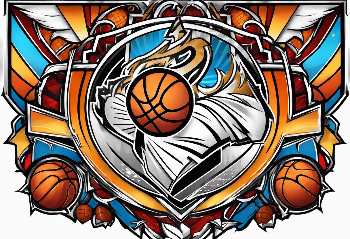 detroit city , basketball with 23 and virgo symbol tattoo idea