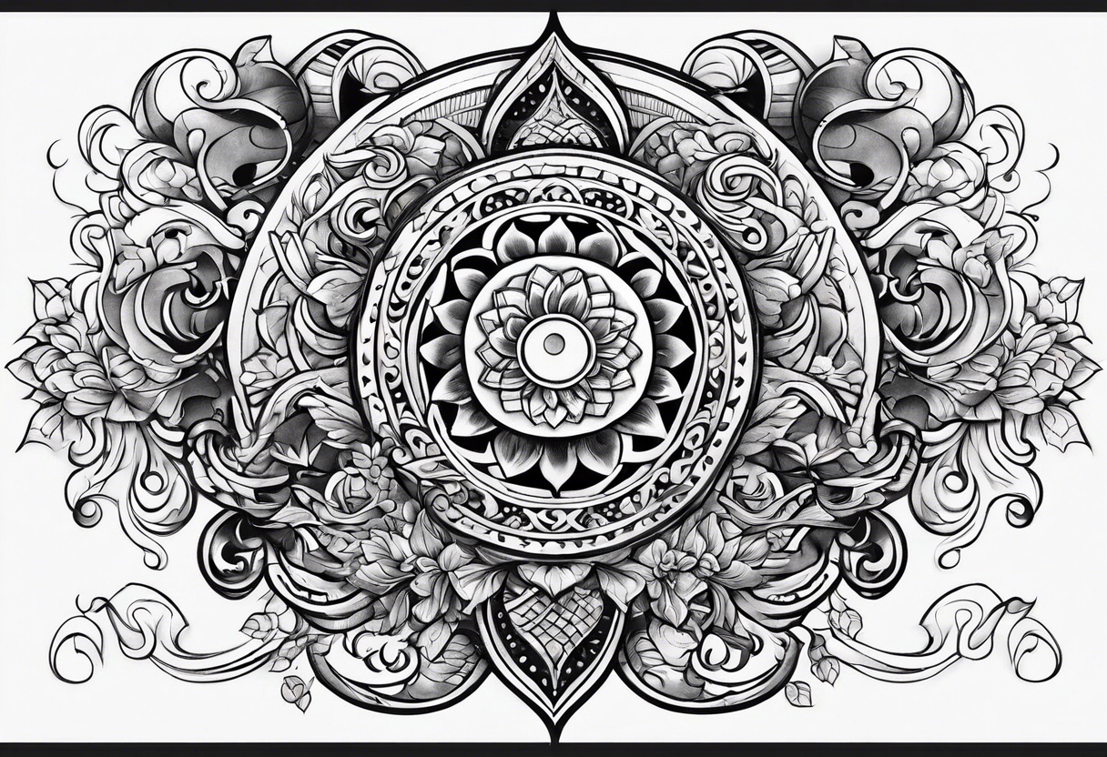 tattoo with swirly elements tattoo idea