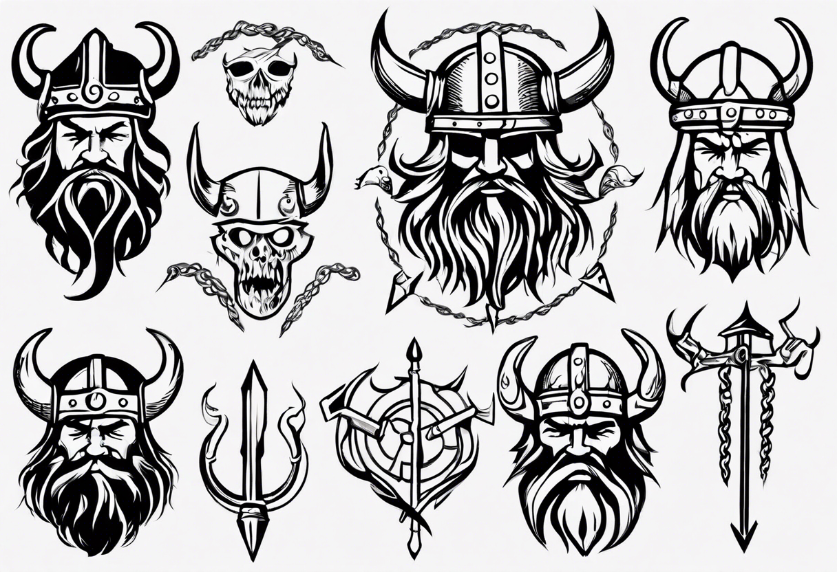 Heading saying “Viking Customs” tattoo idea