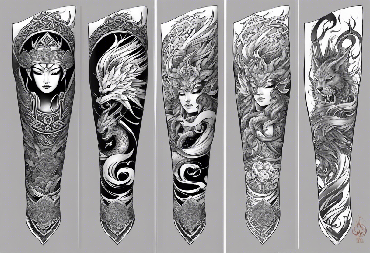 Amazing Temporary Tattoos men large full arm sleeve tattoo god wolf moon  dragon lion king tiger forest tattoo designs big body - AliExpress