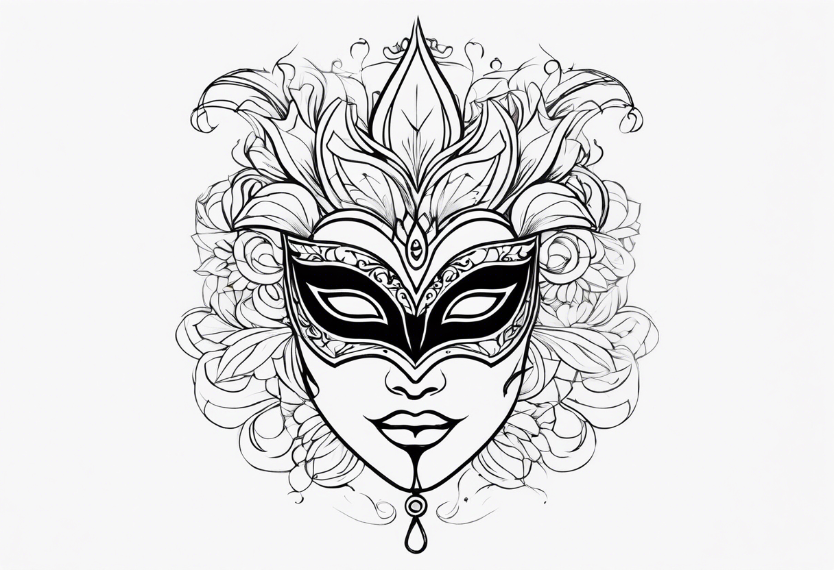 masquerade ball tattoo idea