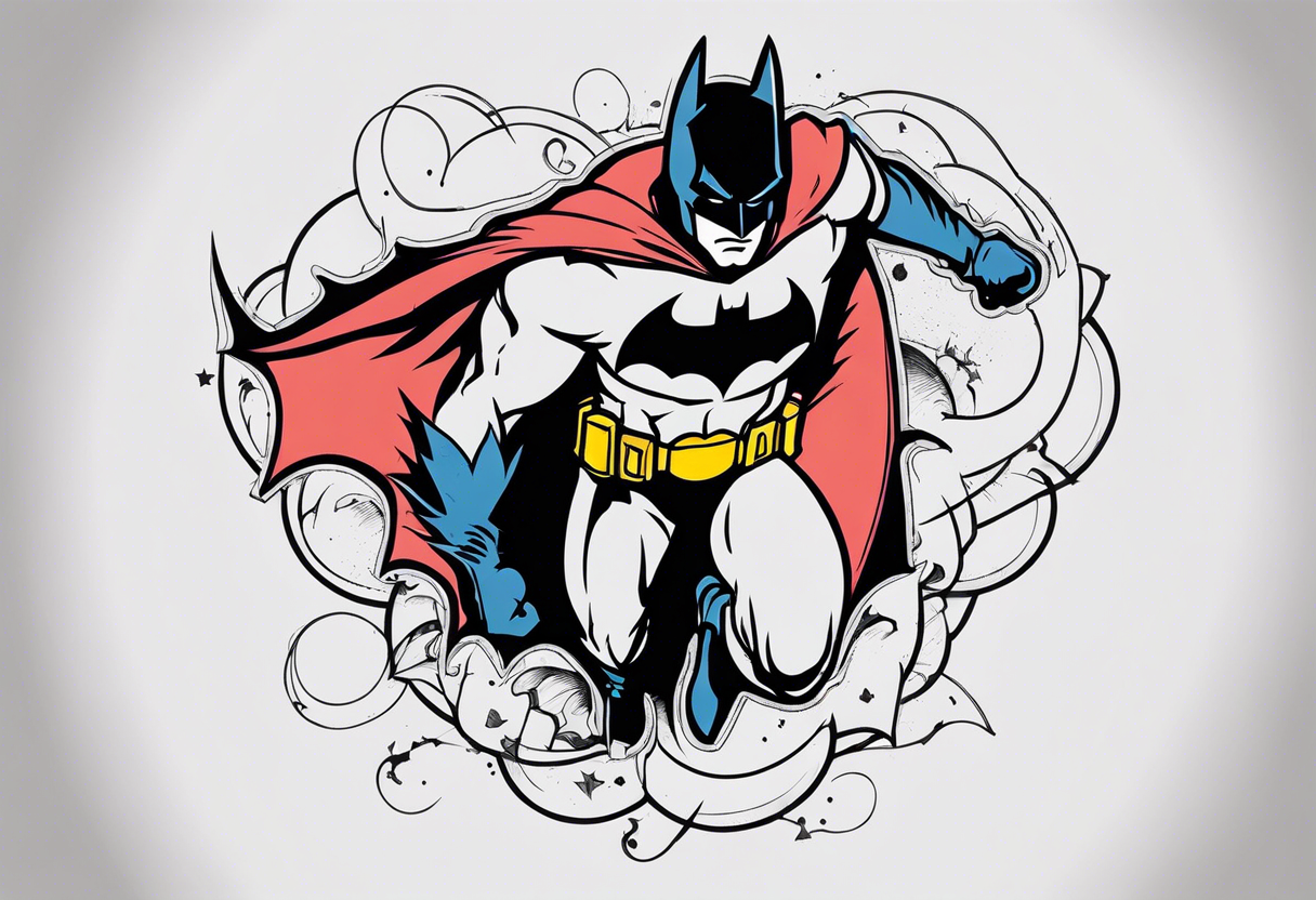 batman fight joker tattoo idea