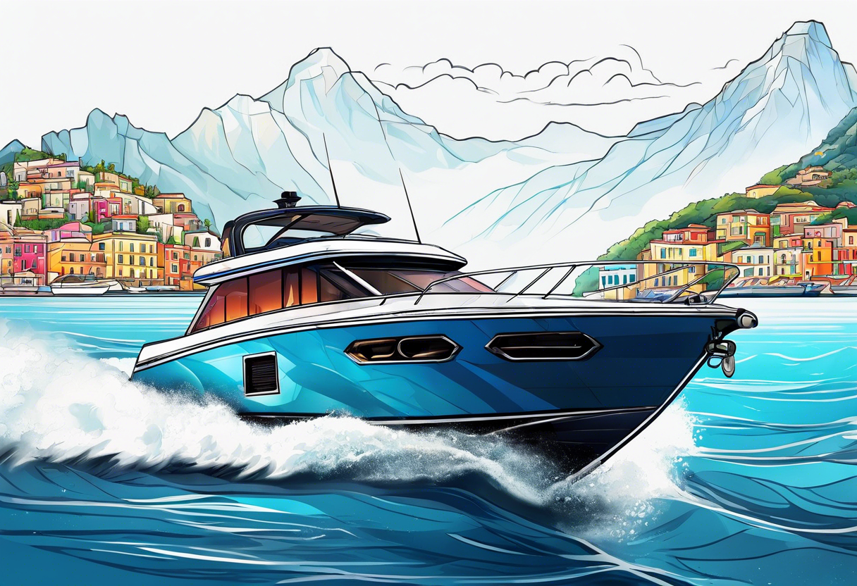 Speed Boat to island of capri tattoo idea