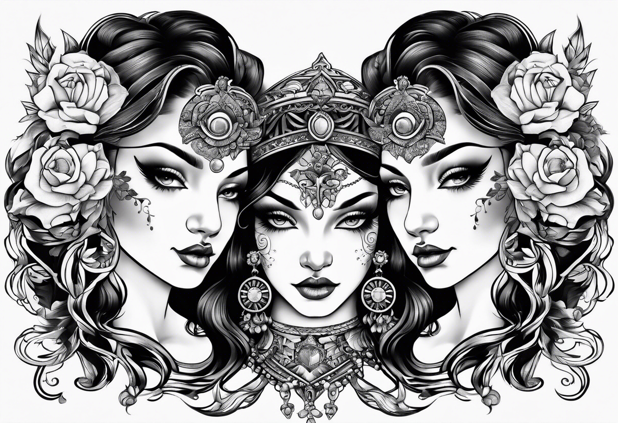 gemini twins tattoo idea