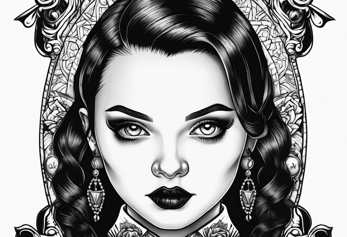 dark wednesday adams from the 90 movie tattoo idea