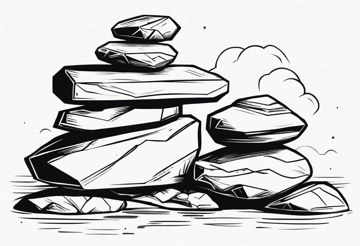 Rocks stacked on top of each other tattoo idea