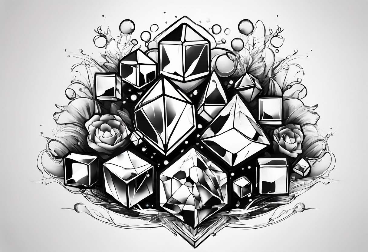 Melting ice cubes tattoo idea