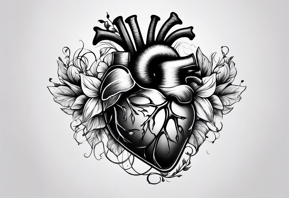 broken rib cage exposing heart tattoo idea