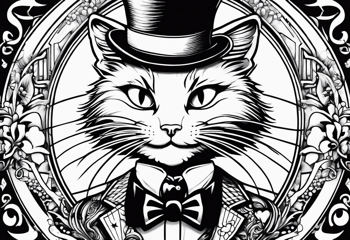 cat in the hat punk rock tattoo idea