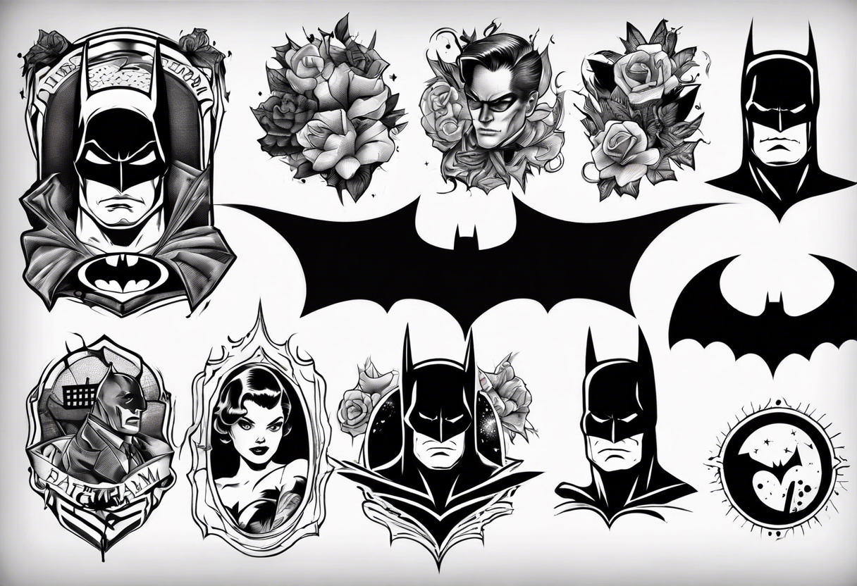 batman gotham sleeve tattoo idea