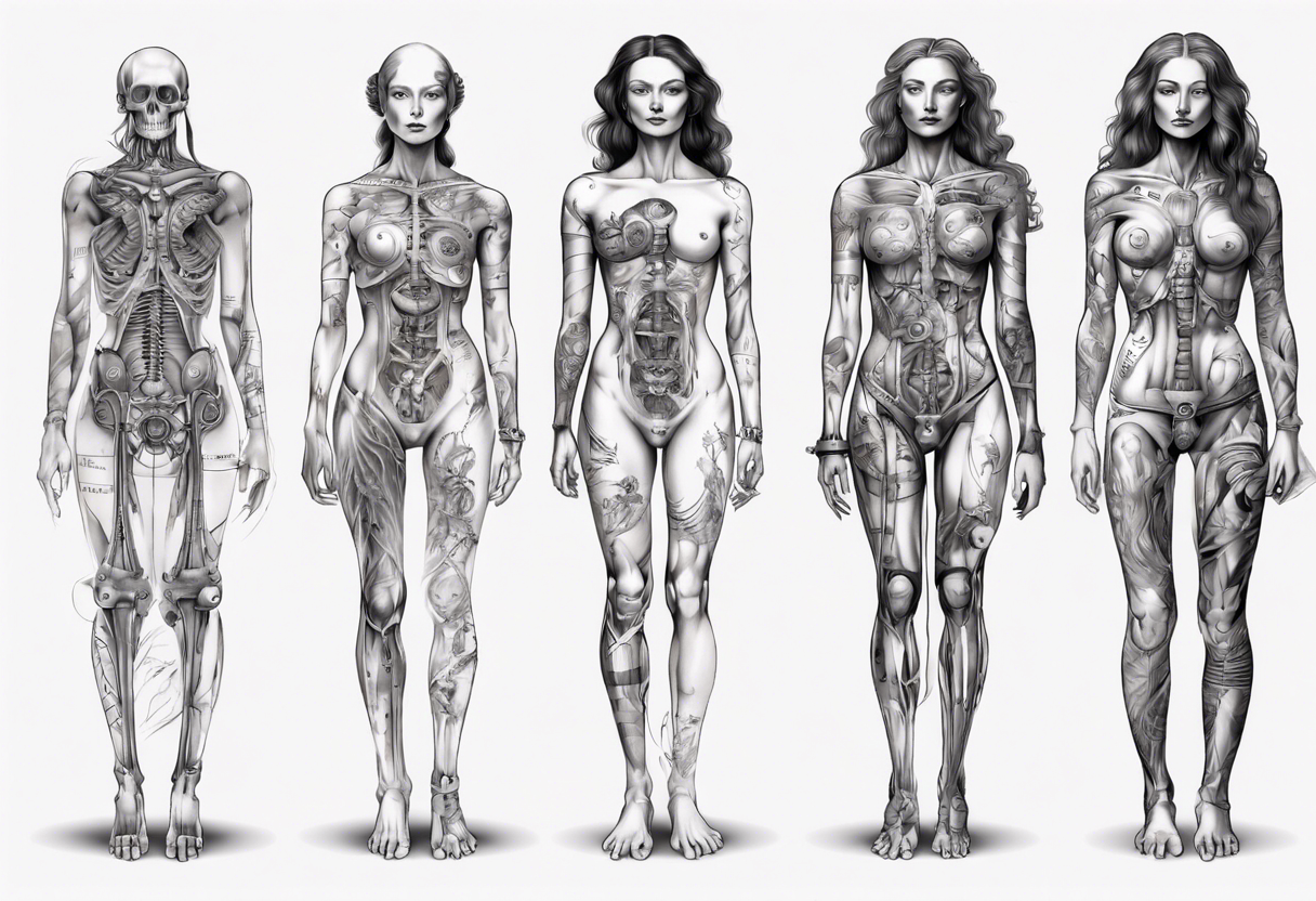 The anatomy of the female human tattoo idea